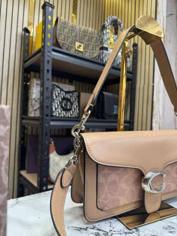 Coach Tabby Leather Shoulder Bag With Box And Dust Bag (Cream)