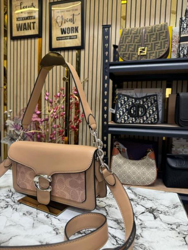 Coach Tabby Leather Shoulder Bag With Box And Dust Bag (Cream)