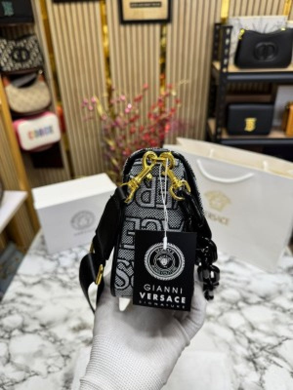Versace Jeans Couture Baroque Shoulder Bag (Old Flower Black)