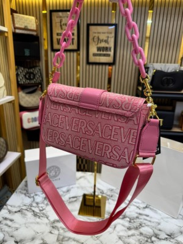 Versace Jeans Couture Baroque Shoulder Bag (Old Flower Pink)