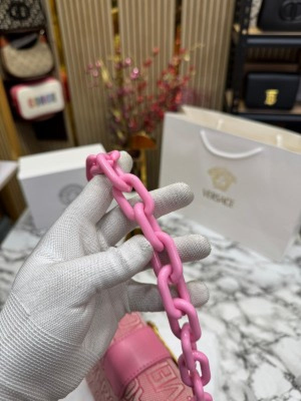 Versace Jeans Couture Baroque Shoulder Bag (Old Flower Pink)
