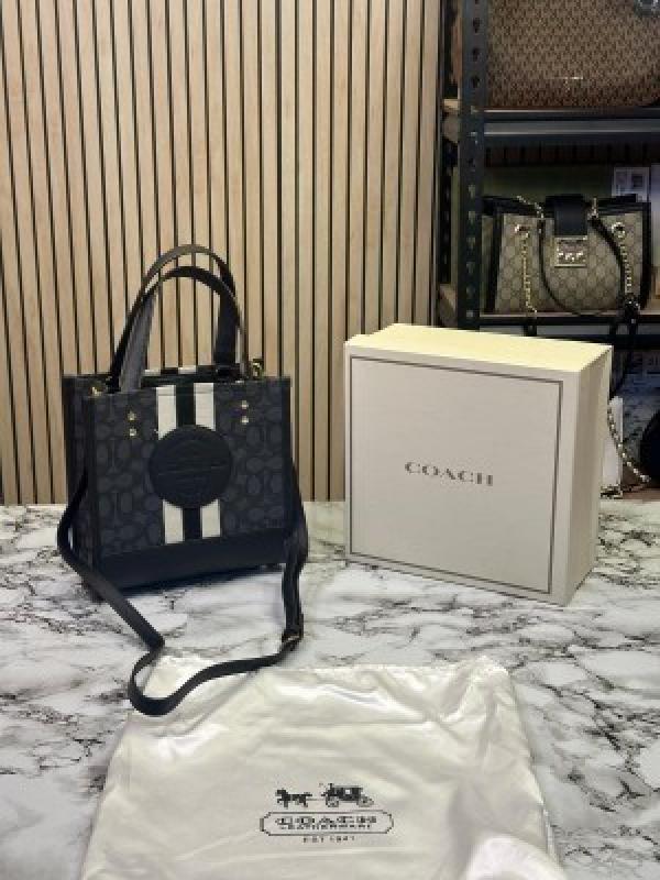 COAC H LUXURY DESIGNER TOTE WITH OG BOX AND DUST BAG PREMIUM QUALITY (BLACK) (S3)