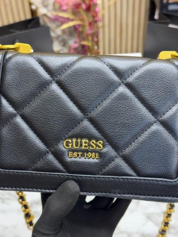 GUESS CONVERTIBLE XBODY HANDBAG WITH OG BOX AND DUST BAG WITH CARRY BAG PREMIUM QUALITY (BLACK) 1005
