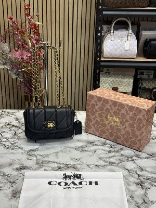 COAC H TABBY MINI PILLOW WITH DUST AND OG BOX SLIDELY DAMAGE