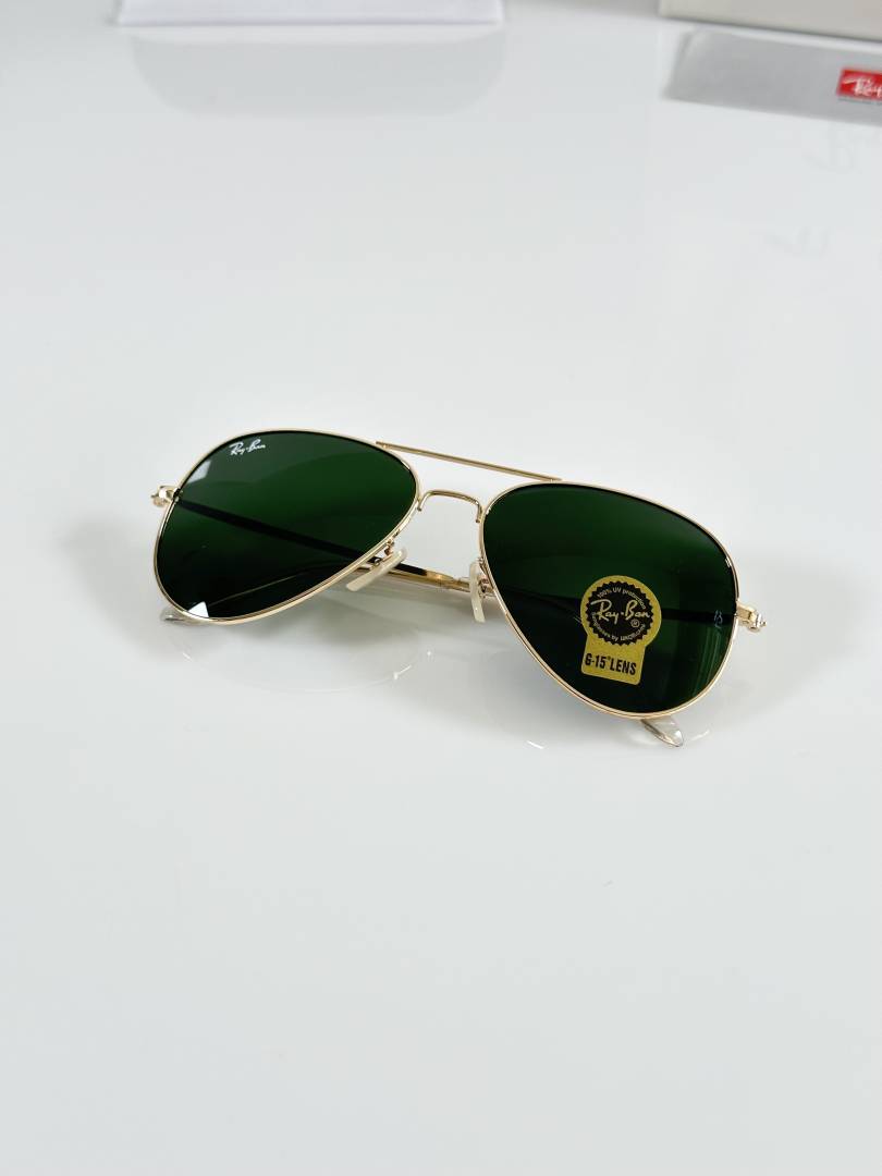 Rayban Aviator 3026 Gold Green GLASS