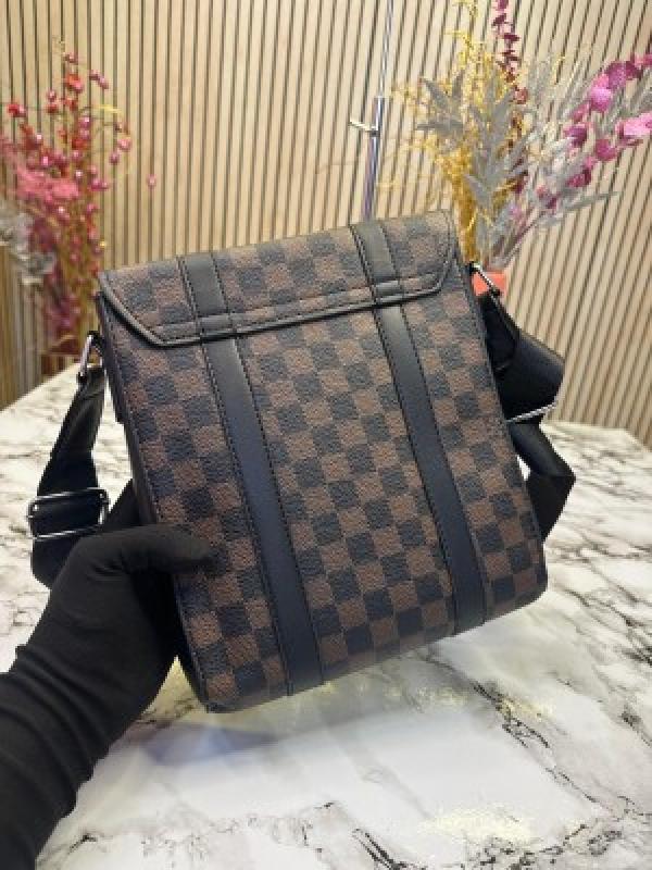 LOUIS VUITTON SIDE BAG PREMIUM QUALITY WITH DUST BAG (BROWN CHECKS) 6005