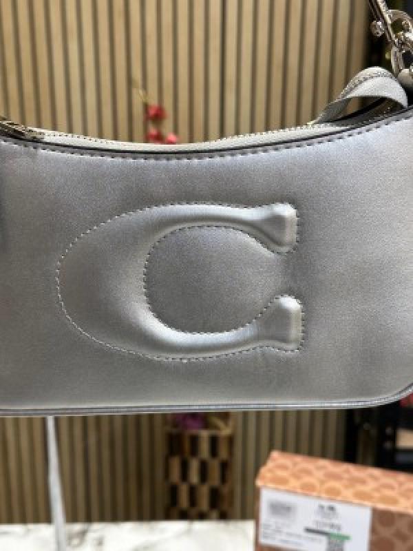 Coach Teri Shoulder Bag With Box And Dust Bag (Silver)