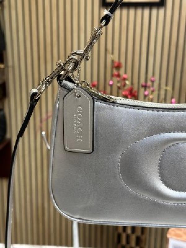 Coach Teri Shoulder Bag With Box And Dust Bag (Silver)