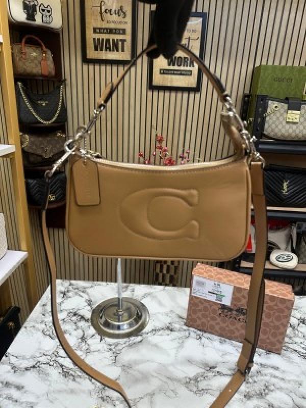 Coach Teri Shoulder Bag With Box And Dust Bag (Khaki)