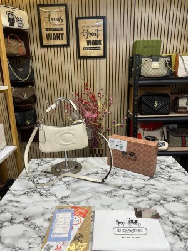 Coach Teri Shoulder Bag With Box And Dust Bag (White)