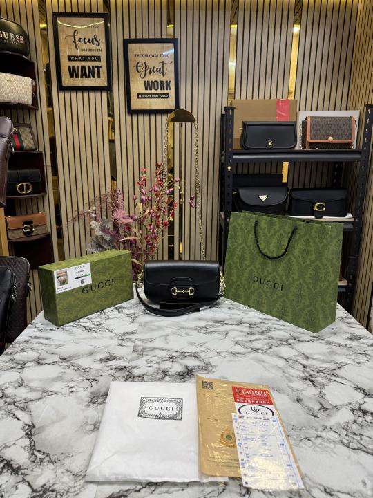 Gucci Horsebit 1955 Canvas Shoulder Bag With Box including carrybag