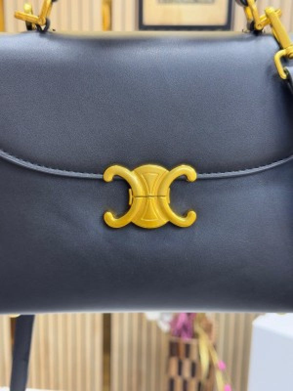 Celine Triomphe Classic Bag With Box And Dust Bag (Black)