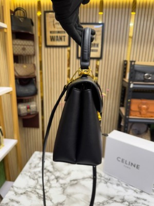 Celine Triomphe Classic Bag With Box And Dust Bag (Black)