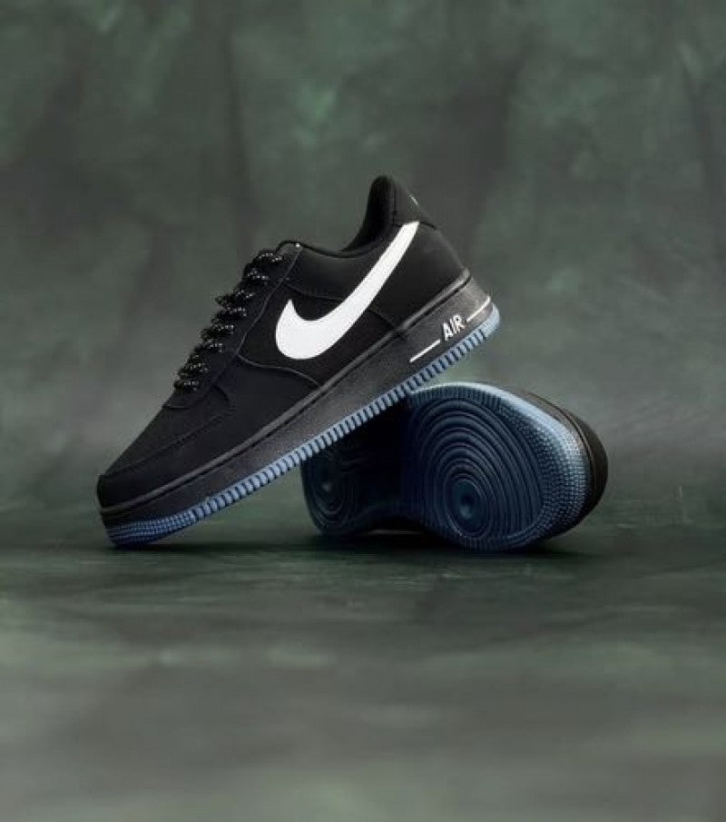 Nik ee Airforce 1 Low Black Anthracite Reflective Swoosh