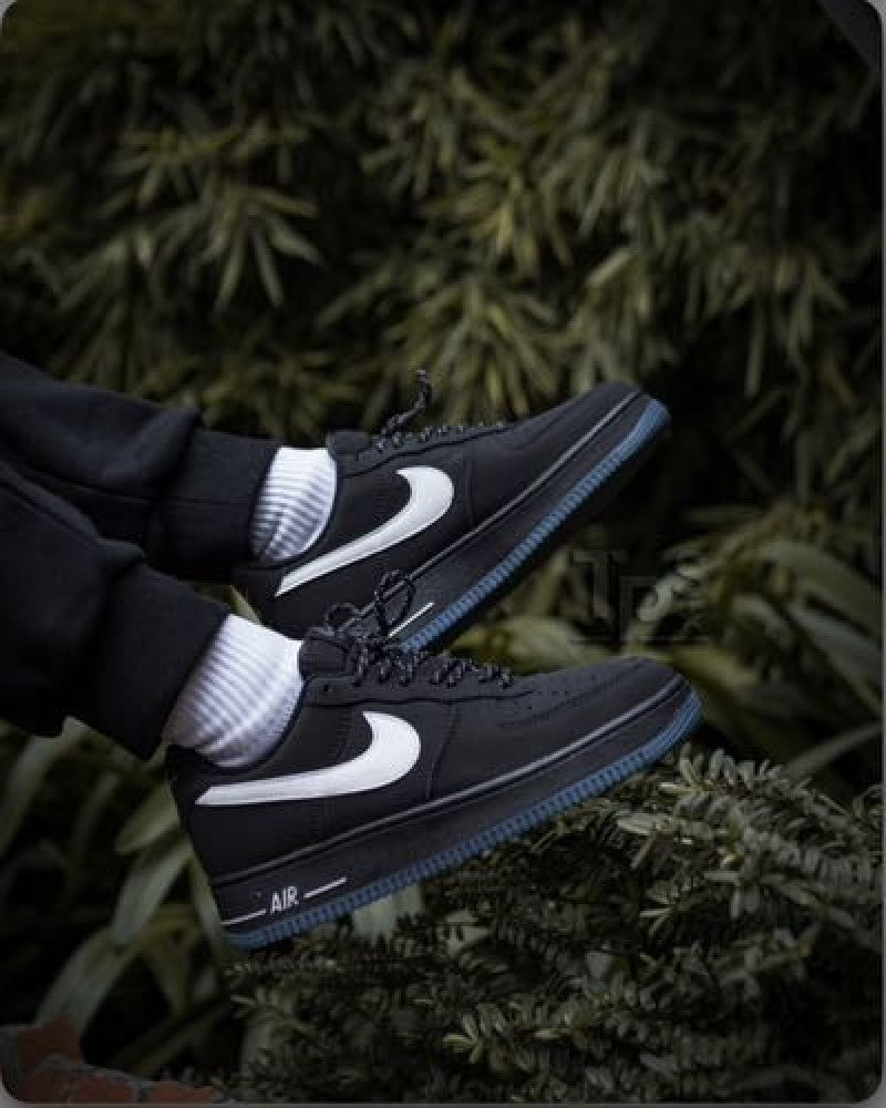 Nik ee Airforce 1 Low Black Anthracite Reflective Swoosh
