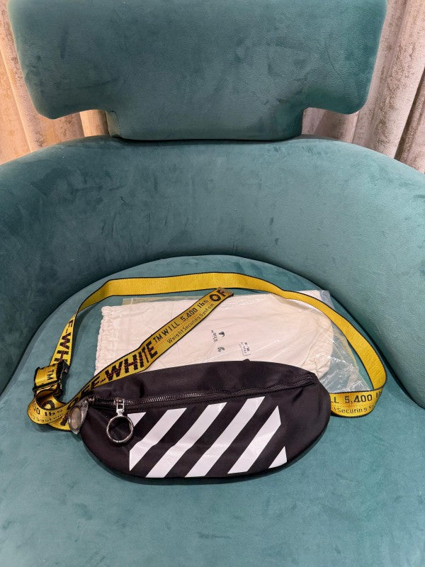 Off White Binder Nylon Waist Fannypack Track Belt Bag With Dust Bag (1955 1)
