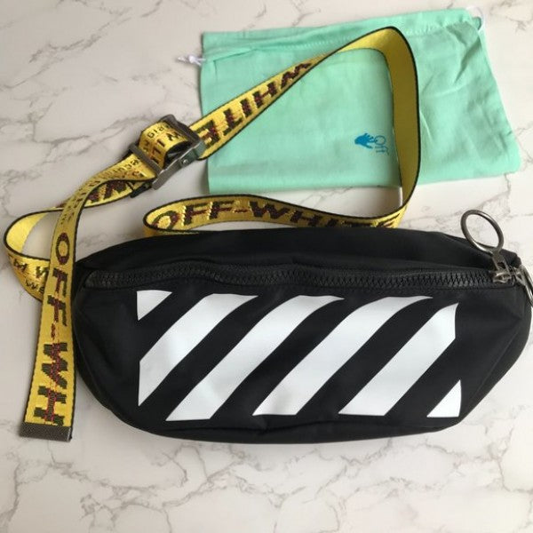 Off White Binder Nylon Waist Fannypack Track Belt Bag With Dust Bag (1955 1)