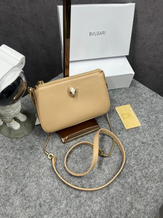Bvlgari Serpenti Forever Clutch Apricot With OG Box & Dust Bag 837 Apricot