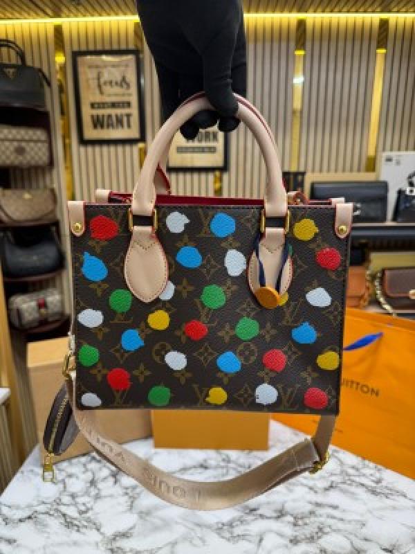 LOUIS VUITTON MINI PREMIUM ONTHEGO WITH COIN POUCH AND DOUBLE BOX INCLUDING CARRY BAG