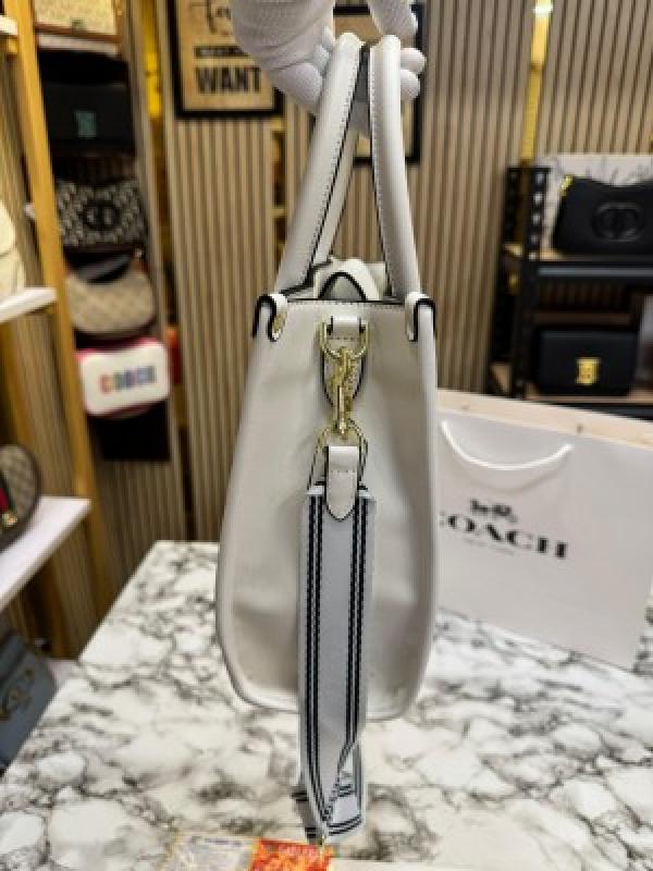 Coach Signature Canvas Shoulder Bag Tote With CarryBag (Black)