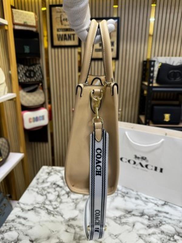 Coach Signature Canvas Shoulder Bag Tote With CarryBag (Yellow)