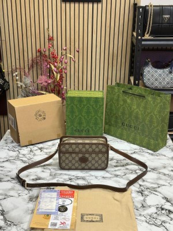 Gucci Mini Gg Canvas Bag With Double Og Box And Dust Bag Including CarryBag