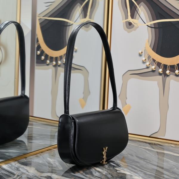 YSL Saint Laurent Crossbody & Shoulder Bag Cassandra Voltaire Mini Black With Dust Bag & OG Box 6064