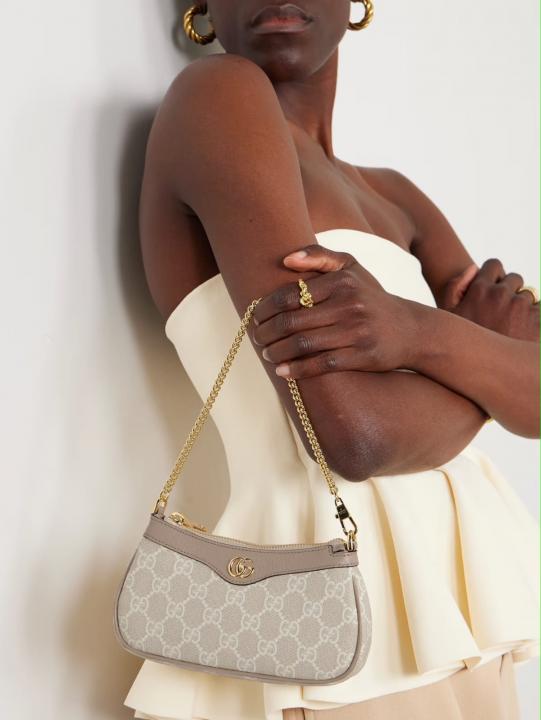 Gucci Ophidia Mini GG Canvas Chain Shoulder Bag With OG Box & Dust Bag
