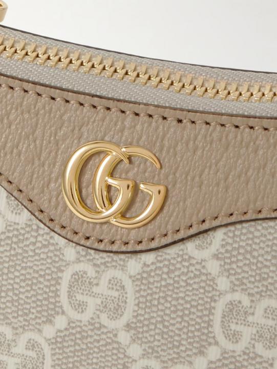 Gucci Ophidia Mini GG Canvas Chain Shoulder Bag With OG Box & Dust Bag 88333 Beige