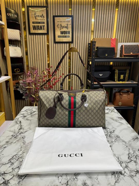 GUCC I DUFFLE WITH DUST BAG PREMIUM QUALITY (BROWN)