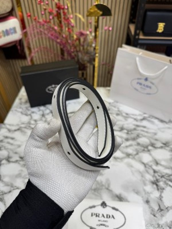 Prada Moon Pardieu Shoulder Bag With Box And DustBag Including CarryBag (White)