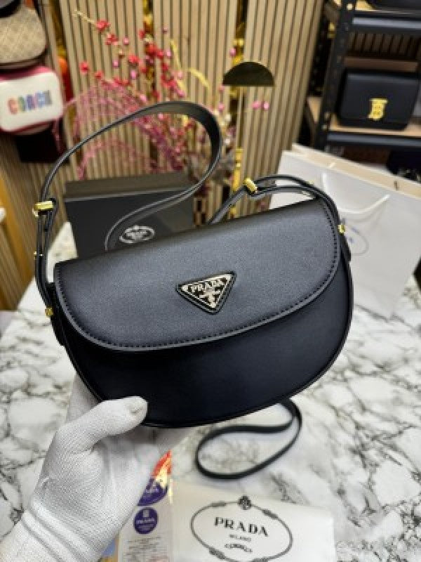 Prada  Moon  Pardieu  Shoulder  Bag  With  Box  And  DustBag  Including  CarryBag  (Black)