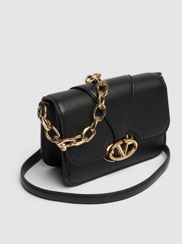 valentin o garavani small vlogo oclock leather shoulder bag with box 512