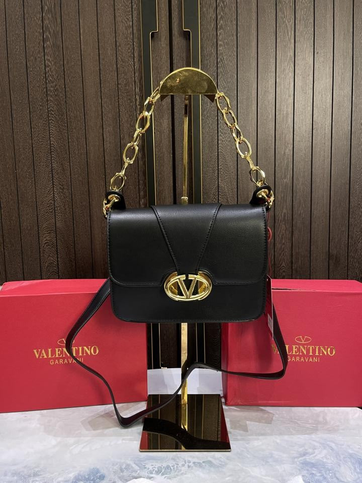 valentin o garavani small vlogo oclock leather shoulder bag with box 512