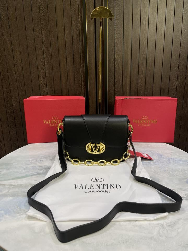 valentin o garavani small vlogo oclock leather shoulder bag with box 512