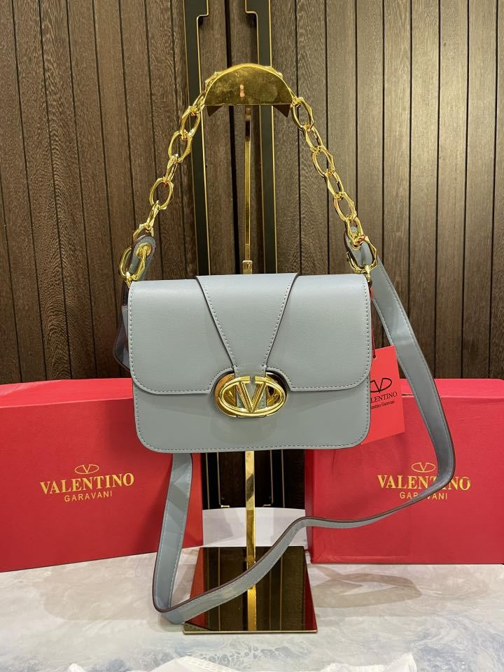 valentin o garavani small vlogo oclock leather shoulder bag with box 513