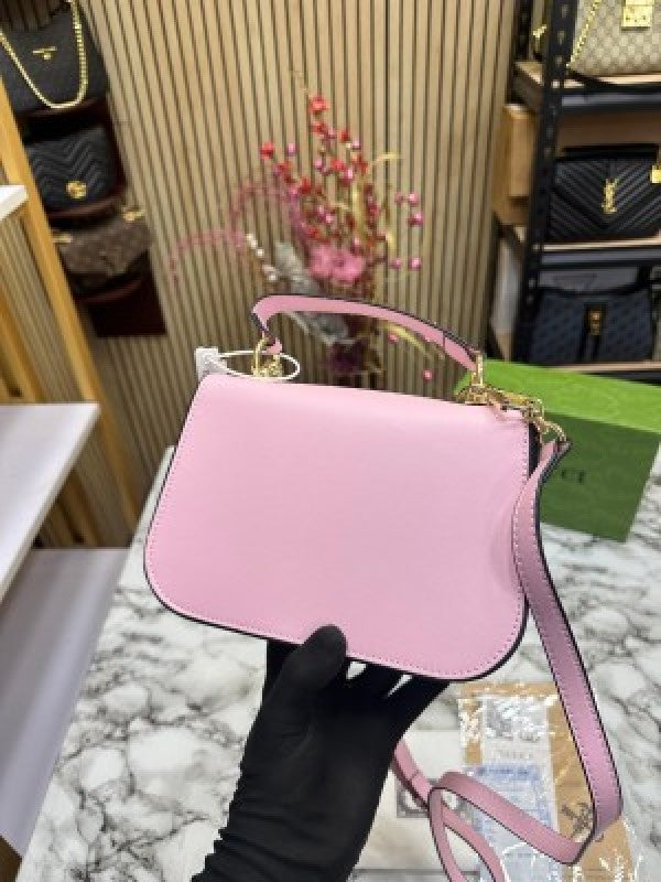GUCC I OPHIDIA GG SLING BAG WITH OG BOX AND DUST BAG (PINK) (S16)