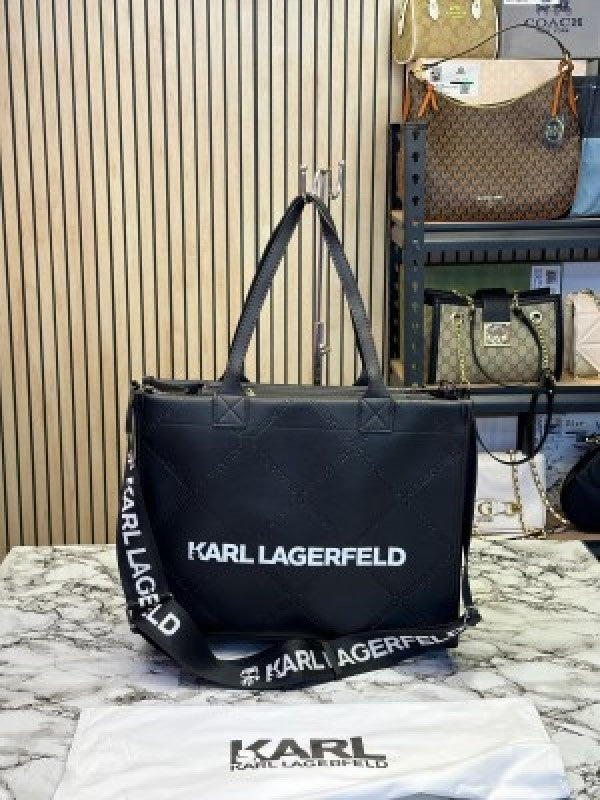 KARL LAGERFELD PREMIUM TOTE WITH DUST BAG (BLACK) Z7354