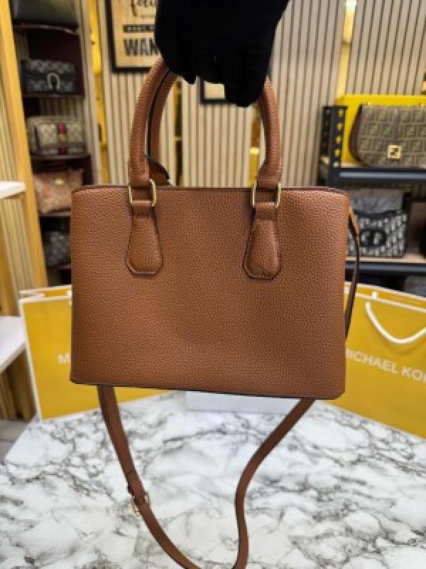 Michael Kors Camille Satchel Bag With Box And Dust Bag Including CarryBag (Brown)