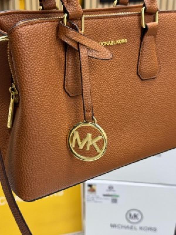 Michael Kors Camille Satchel Bag With Box And Dust Bag Including CarryBag (Brown)
