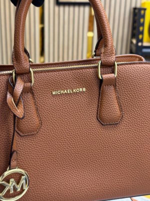 Michael Kors Camille Satchel Bag With Box And Dust Bag Including CarryBag (Brown)