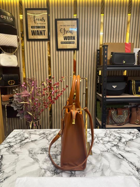 Prada  Symbol  Tote  Bag  Premium  Quality  With  Dust  Bag  (Brown)