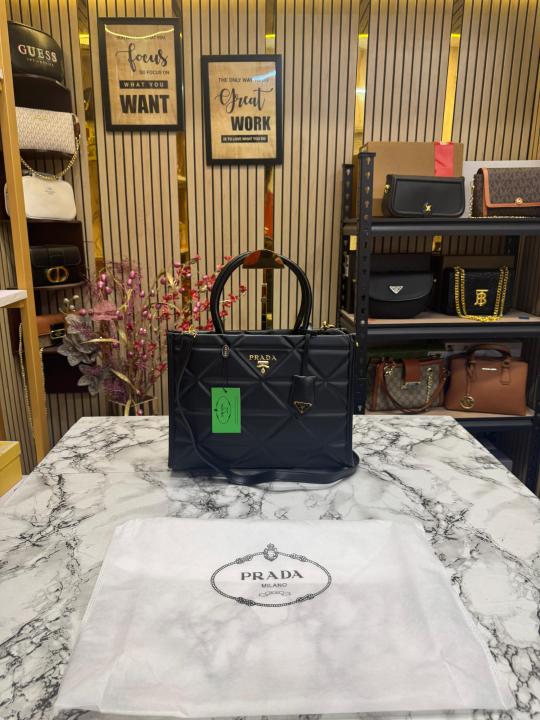 Prada  Symbol  Tote  Bag  Premium  Quality  With  Dust  Bag  (Black)