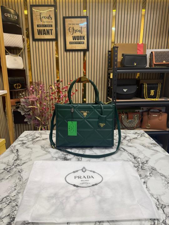 Prada  Symbol  Tote  Bag  Premium  Quality  With  Dust  Bag  (Green)