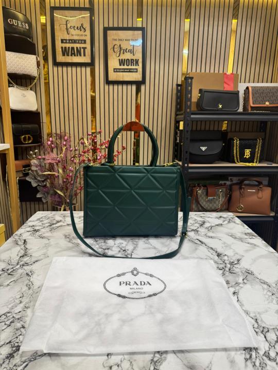 Prada  Symbol  Tote  Bag  Premium  Quality  With  Dust  Bag  (Green)
