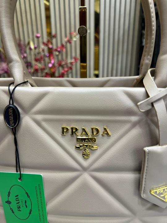 Prada  Symbol  Tote  Bag  Premium  Quality  With  Dust  Bag  (Khaki)