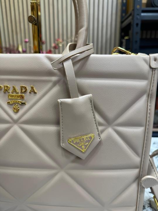 Prada  Symbol  Tote  Bag  Premium  Quality  With  Dust  Bag  (Khaki)