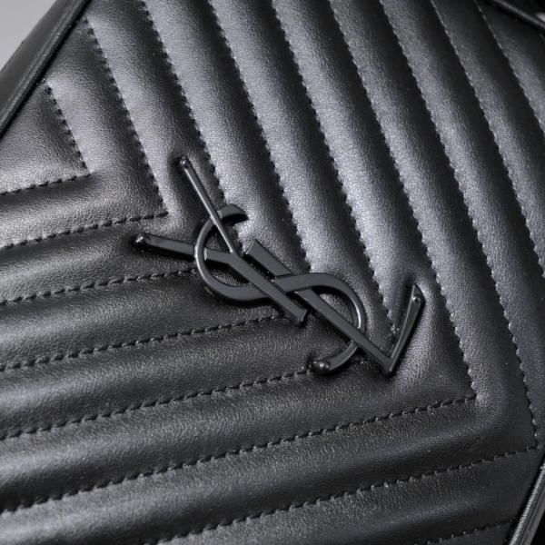 YSL Saint Laurent Paris Black Leather Lou Camera Bag With OG Box & Dust Bag 6054