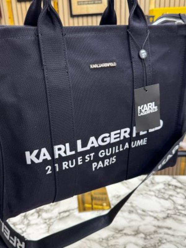 Karl Lagerfeld K Essential Square Tote Bag (Black)