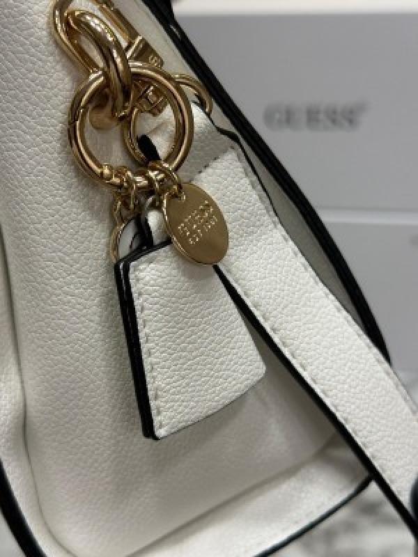 GUESS EMERA LOGO FLAP BAG WITH BOX AND DUST BAG (WHITE) 1004
